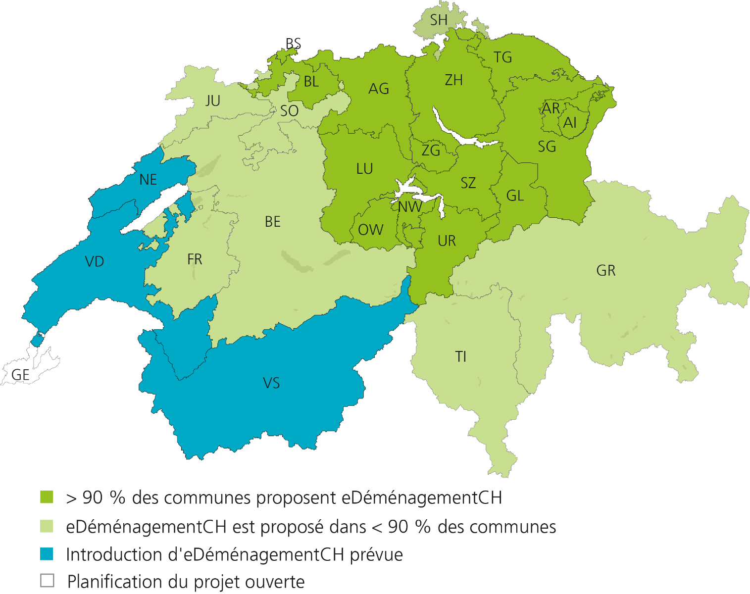 Grafik Ausbreitung eUmzug Schweizerkarte